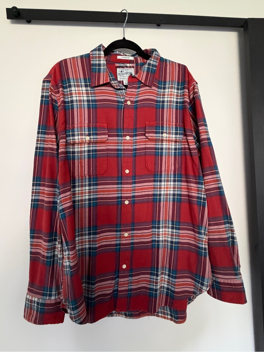 Lucky Brand Men’s Plaid Button Down Long Sleeve shirt NWT Size large